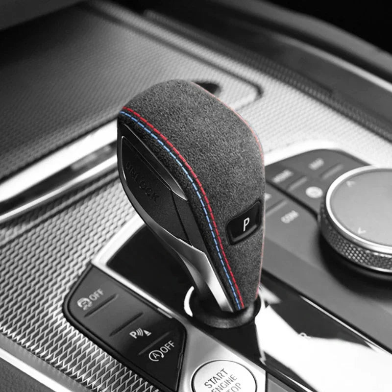 gear shifter bmw ALCANTARA GEAR SHIFTER COVER TRIM FOR G01 / G05 / G06 / G07 / G20 / G2
