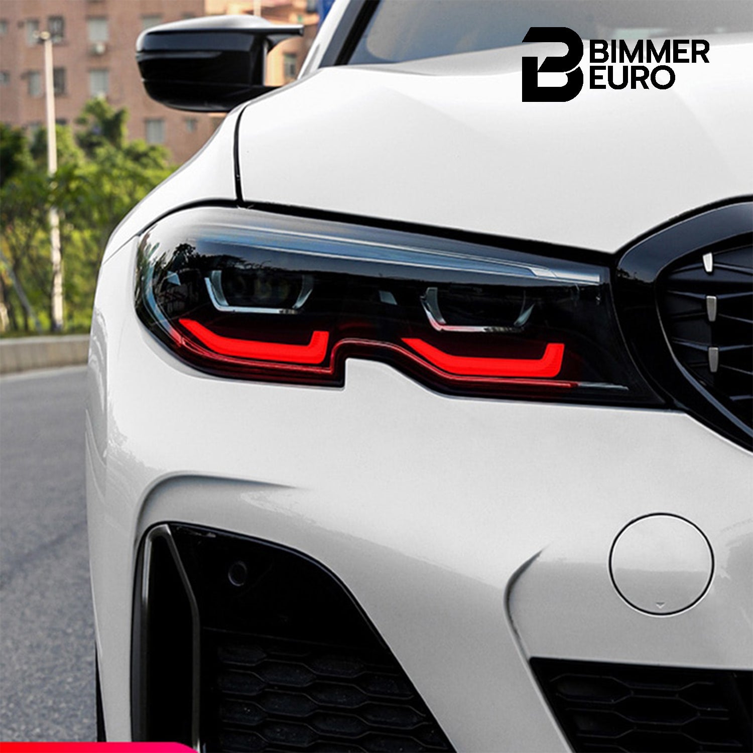 RGB Daytime Running Lights w Replacement Heatsink for G20 BMW 3 Series w LED Headlights Bimmer Euro