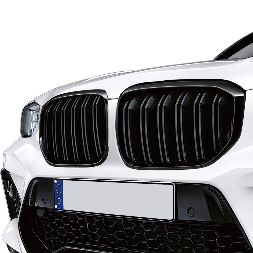 ABS GLOSS BLACK DOUBLE SLAT GRILLE FOR G01 / G02  BMW X3 / X4 SERIES