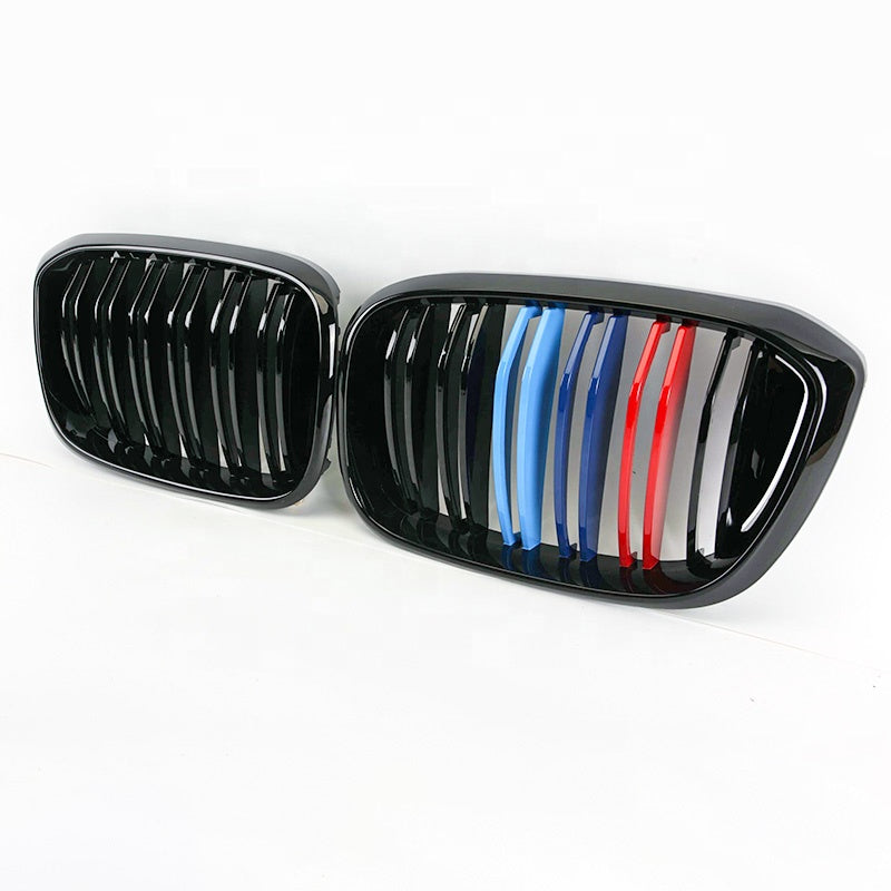 ABS GLOSS BLACK M STYLE DOUBLE SLAT GRILLE FOR G01 / G02 BMW X3 / X4 SERIES