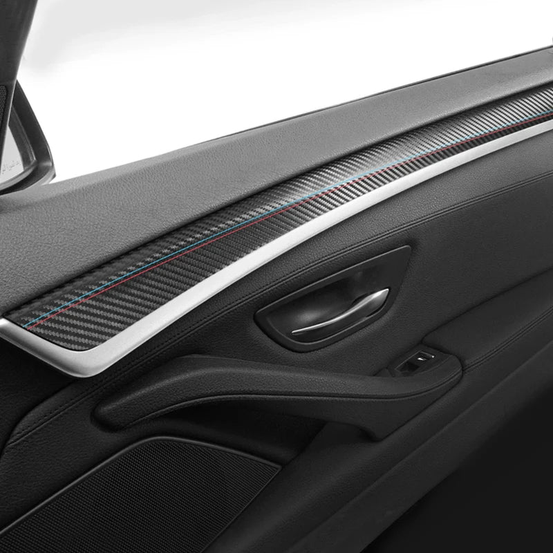 ALCANTARA / CARBON FIBER LEATHER DOOR COVER TRIM FOR F10 / F18 BMW