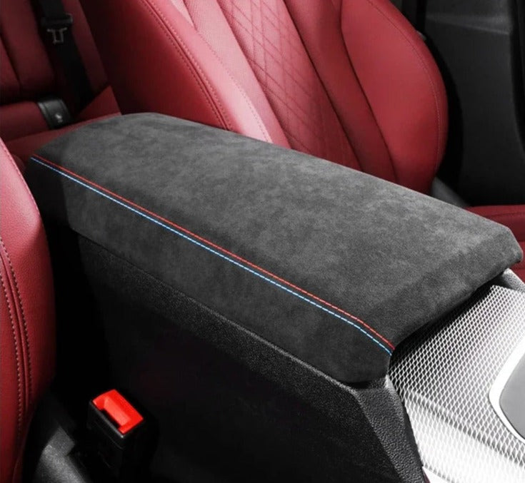 ALCANTARA / CARBON FIBER LEATHER ARMREST TRIM FOR G20 / G22 / G23 / G28 / G42 / G80 / G82 / G87 BMW 2 / 3 / 4 SERIES