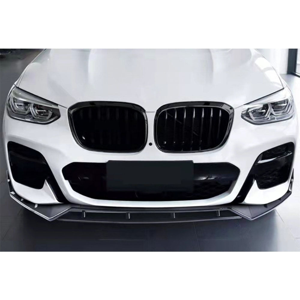 ABS GLOSS BLACK AERO FRONT LIP FOR G01 / G02 BMW X3 / X4 SERIES