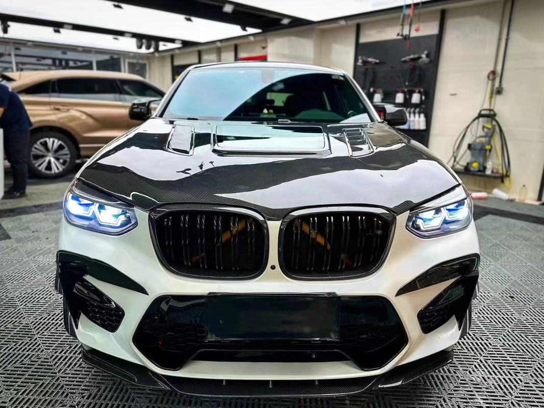 CARBON FIBER HOOD WITH GLASS CUTOUT FOR F97 / F98  BMW X3M / X4M