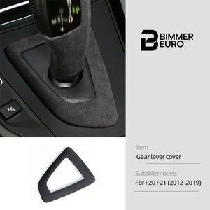 ALCANTARA INTERIOR GEAR SHIFTER COVER TRIM W/ STITCHING FOR F20 / F21 / F22 BMW 2 SERIES