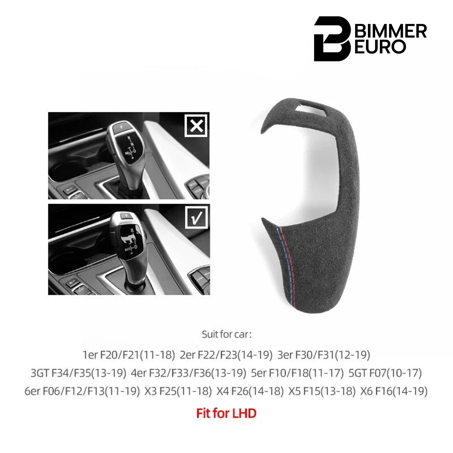 Coprivolante Cuco A Mano Alcantara Nero Per BMW F20 F21 F22 F23 F30 F31 F34 F32 F33 F36