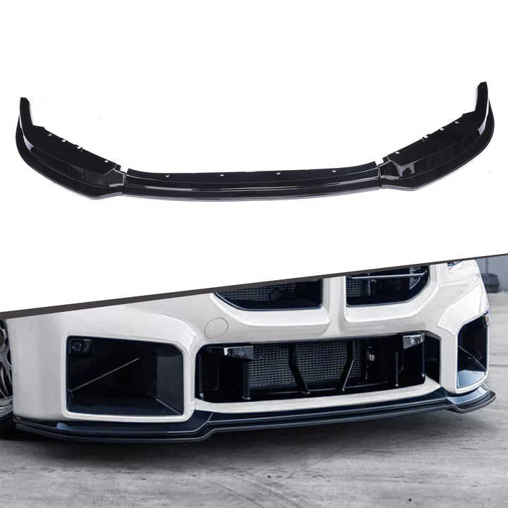 3 Piece Gloss Black V Style Front Lip for BMW G87 M2 2023+