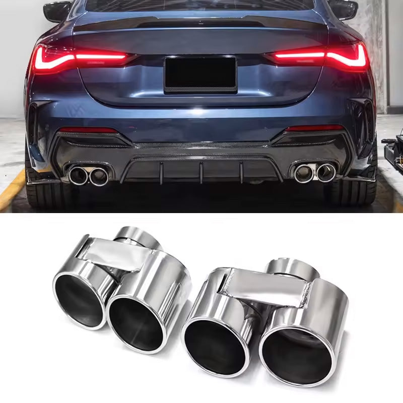 M Performance Quad Exhaust Tips for G20 330i  & 330E / G22 430i / G42 230i