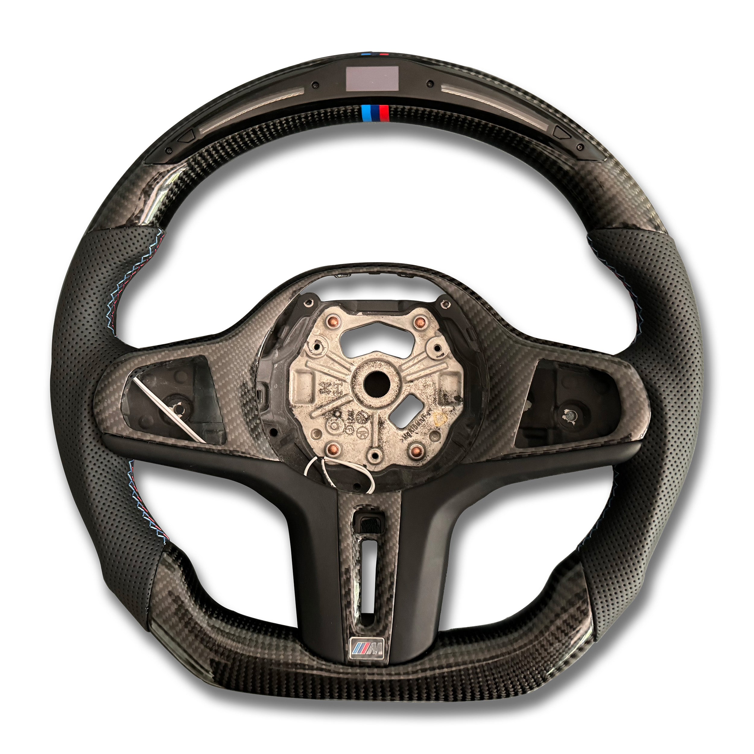 Pre-Made LED Carbon Fiber Steering Wheel for G Chassis BMW 2 / 3 / 4 /  7 / 8 Series M2 / M3 / M4 / M8 / X2 / X3 / X4 / X3M / X4M