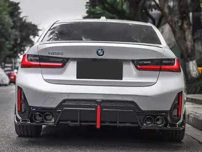 Gloss Black Rear Diffuser with Reflector for BMW G20 LCI M Sport