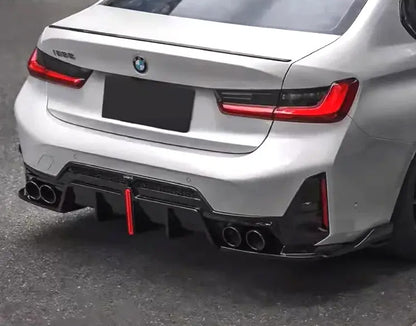 Gloss Black Rear Diffuser with Reflector for BMW G20 LCI M Sport