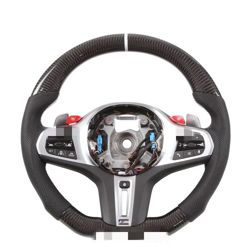 Custom LED Carbon Fiber Steering Wheel for All G Chassis Models - G20 / G22 / G30 / G42 / G80 / G82 / G87 / G Series / BMW 2 Series 3 Series 4 Series 5 Series M3 M4