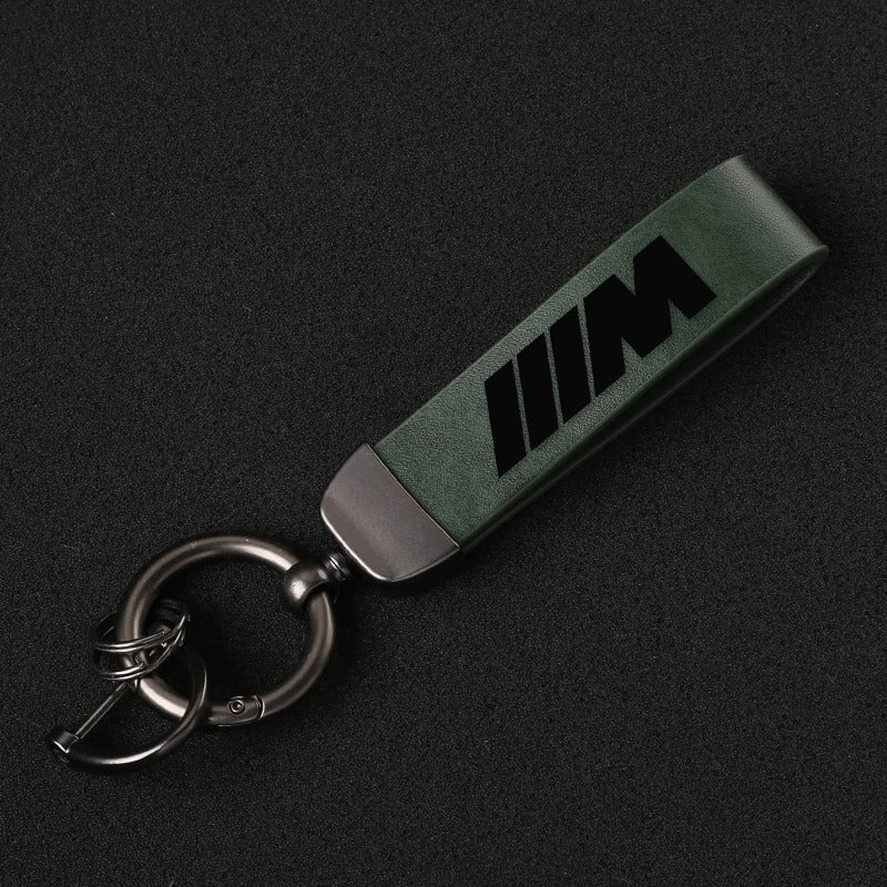 LEATHER M KEYCHAIN