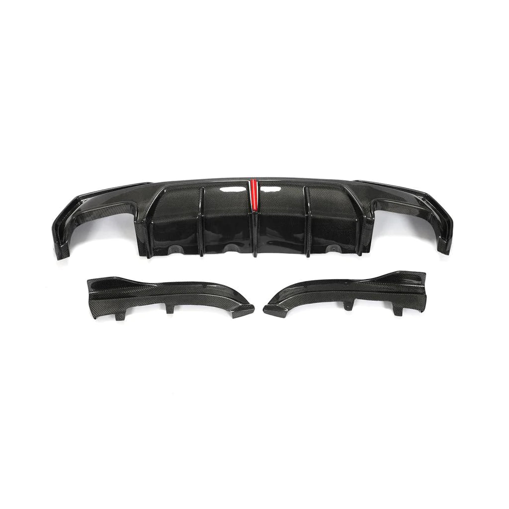 Carbon Fiber Rear Diffuser for G22 4 Series w/ LED Brake Light