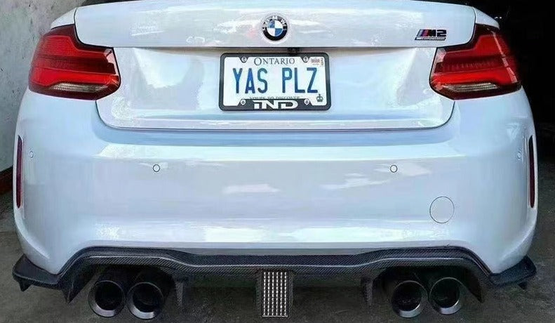  F87 M2用 VORSTEINER風　 カーボンリアディフューザー Vorsteiner Style Carbon Fiber Rear Diffuser for F87 BMW M2 w/ LED