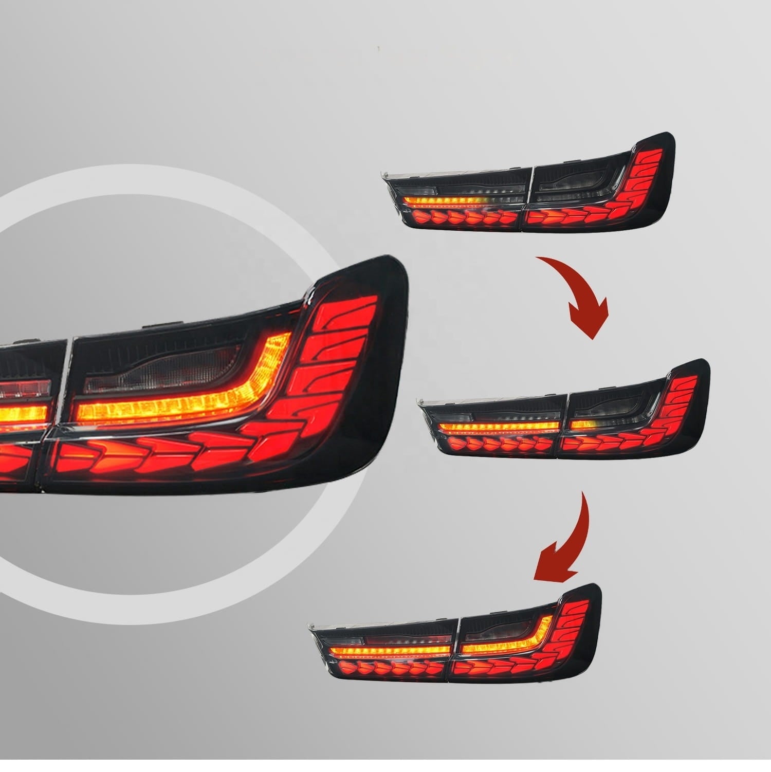 GTS Style OLED Tail Lights for G20 / G28 & G80 3 Series / M3 330i M340i
