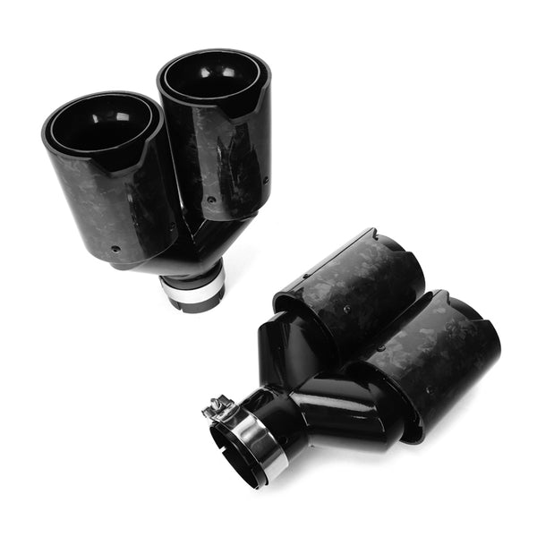 M Performance Style Carbon Fiber Quad Exhaust Tips for F22 / F30