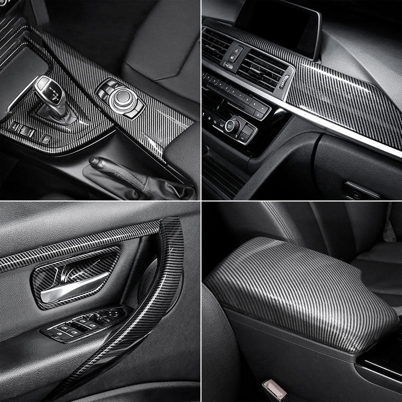 20 PCS Carbon Fiber Style ABS Plastic Interior Trim for F30 / F32 BMW 3  Series 4 Series
