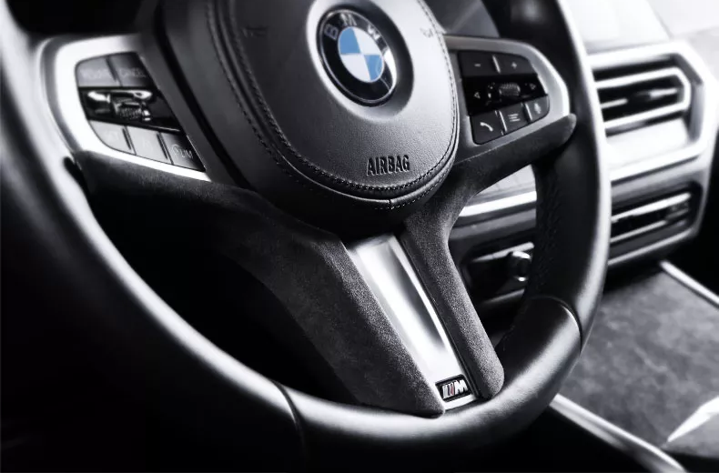 Black Alcantara Interior Trim For G20 / G22 / G80 / G82 BMW 3 Series 4 Series M3 M4