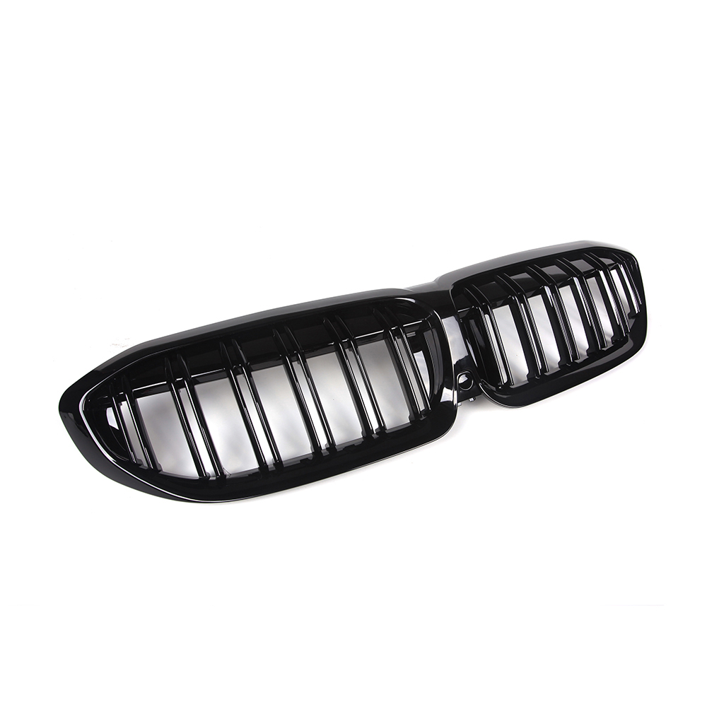 ABS Double Slat Gloss Black Front Grille For G20 / G28 BMW 3 Series 330i M340i